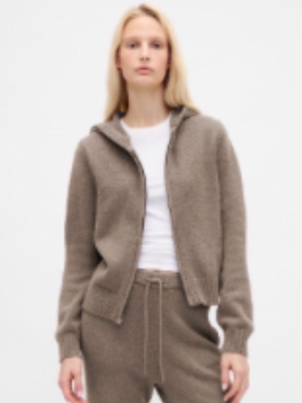 CashSoft Boot Sweater Pants & CashSoft Sweater Zip Hoodie - Toasted Almond Brown